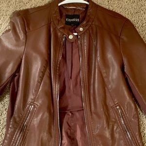 Medium Express Tan Leather Jacket